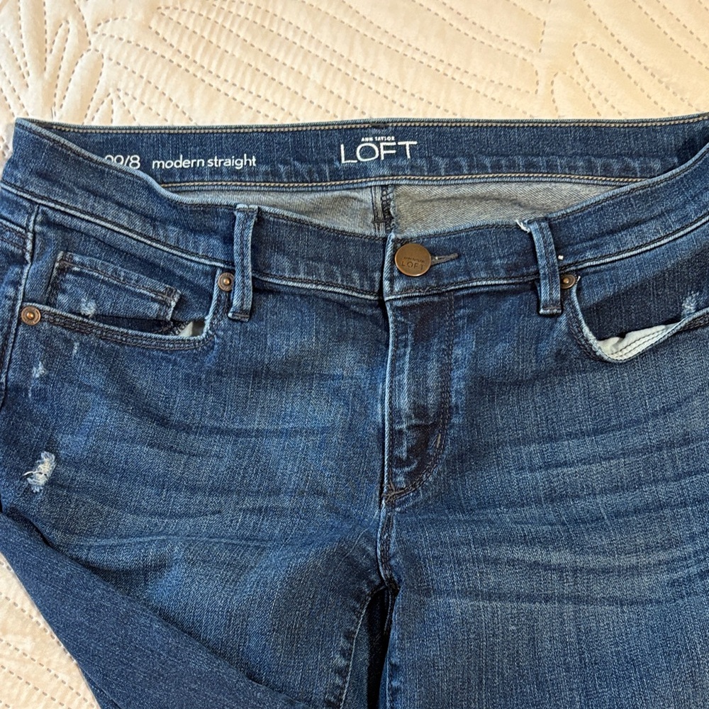 LOFT Modern Straight Leg Denim Jeans